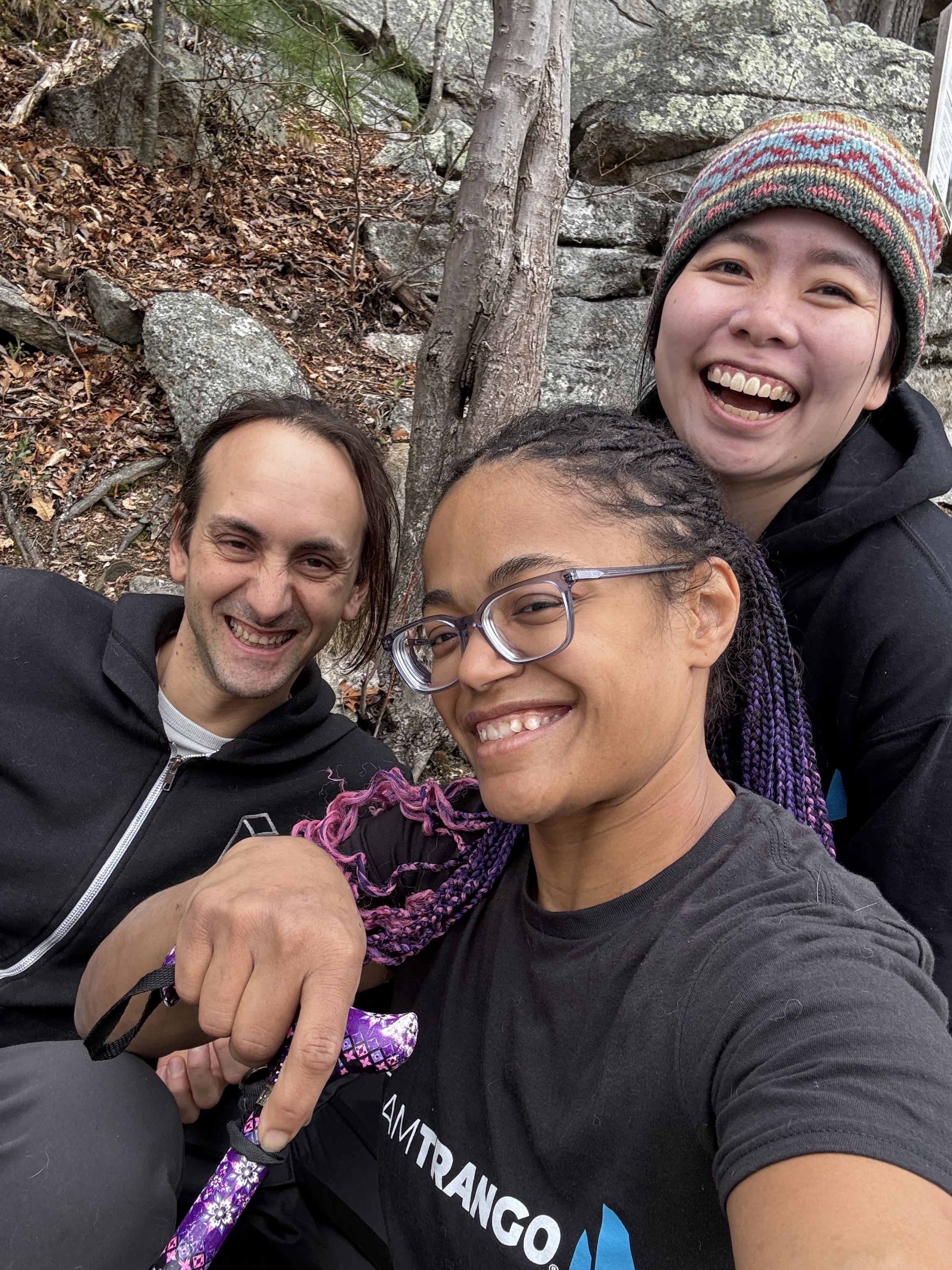 Ben, Vicki and I before starting our climb