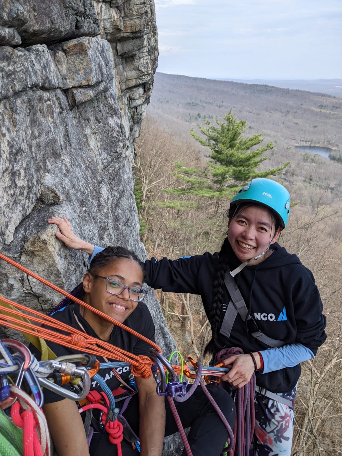 Vicki and I at the top of pitch one